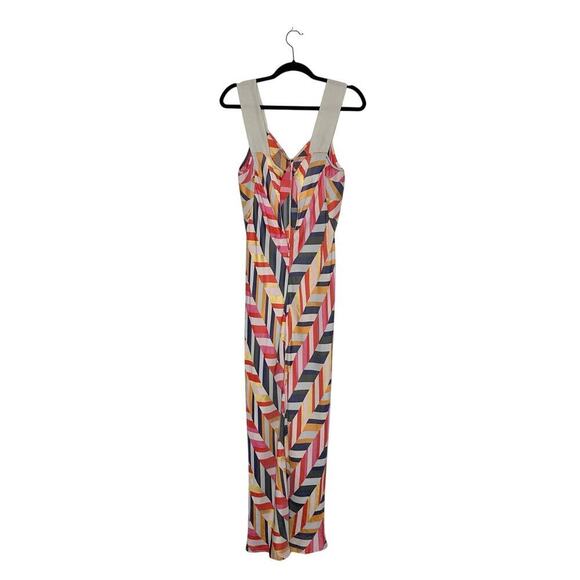Zero + Maria Cornejo Bias Alexia Chevron Maxi Dress Women's Size 10 - Picture 4 of 7